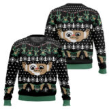 Hooktab Stripe Gizmo Gremlins Ugly Christmas Sweater