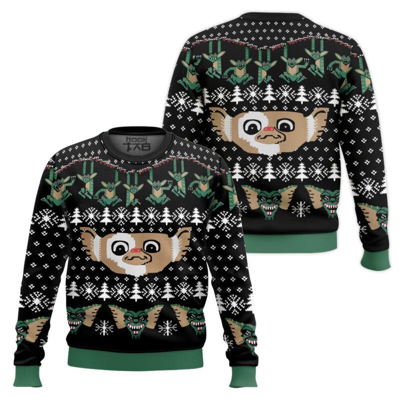 Hooktab Stripe Gizmo Gremlins Ugly Christmas Sweater Hooktab Stripe Gizmo Gremlins Ugly Christmas Sweater