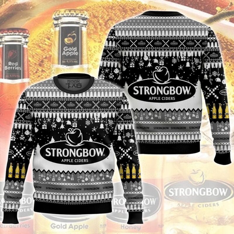 Hooktab Strongbow Apple Ciders Ugly Christmas Sweater Hooktab Strongbow Apple Ciders Ugly Christmas Sweater