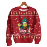 Hooktab Stuck In Holiday Mode Minions Ugly Christmas Sweater