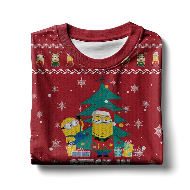Hooktab Stuck In Holiday Mode Minions Ugly Christmas Sweater Hooktab Stuck In Holiday Mode Minions Ugly Christmas Sweater