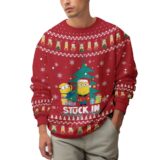 Hooktab Stuck In Holiday Mode Minions Ugly Christmas Sweater