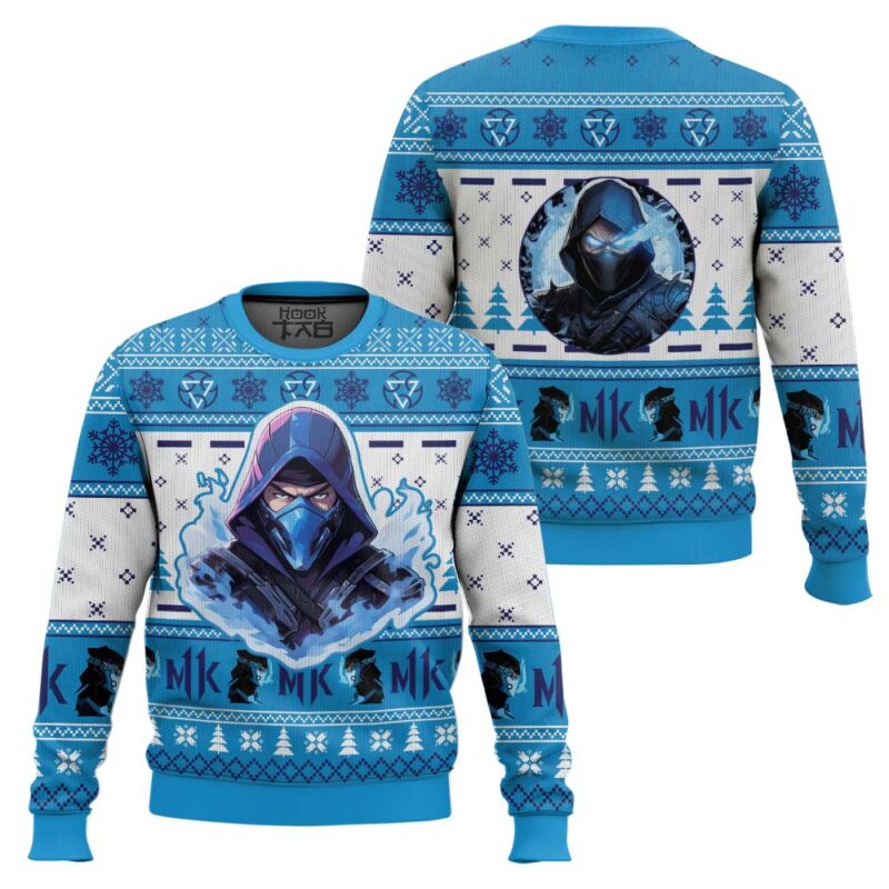 Hooktab Sub Zero Mortal Kombat Ugly Christmas Sweater Hooktab Sub Zero Mortal Kombat Ugly Christmas Sweater