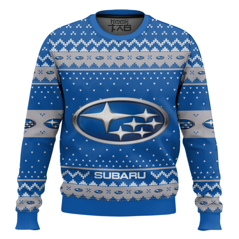 Hooktab Subaru Ugly Christmas Sweater