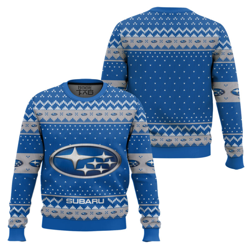 Hooktab Subaru Ugly Christmas Sweater Hooktab Subaru Ugly Christmas Sweater