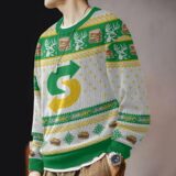 Hooktab Subway Fast Food Ugly Christmas Sweater