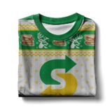 Hooktab Subway Fast Food Ugly Christmas Sweater