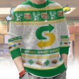 Hooktab Subway Fast Food Ugly Christmas Sweater