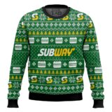 Hooktab Subway Pete's Sandwiches Ugly Christmas Sweater