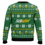 Hooktab Subway Pete's Sandwiches Ugly Christmas Sweater