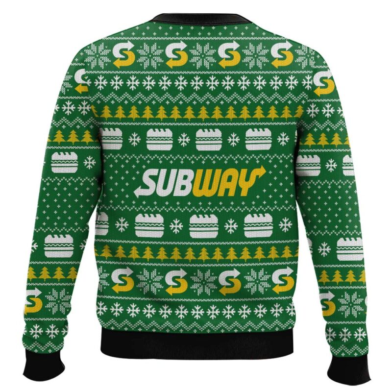 Hooktab Subway Pete's Sandwiches Ugly Christmas Sweater Hooktab Subway Pete's Sandwiches Ugly Christmas Sweater