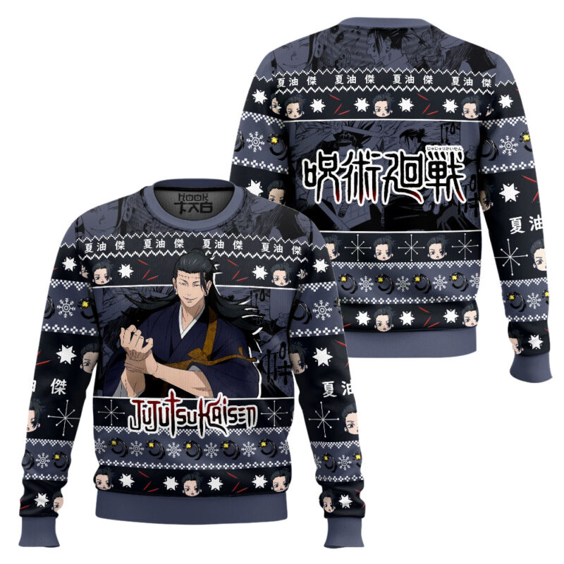 Hooktab Suguru Geto Jujutsu Kaisen Ugly Sweater Hooktab Suguru Geto Jujutsu Kaisen Ugly Sweater