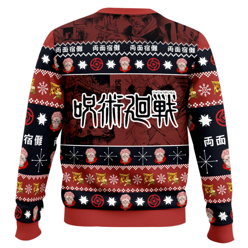 Hooktab Sukuna Jujutsu Kaisen Ugly Sweater Hooktab Sukuna Jujutsu Kaisen Ugly Sweater