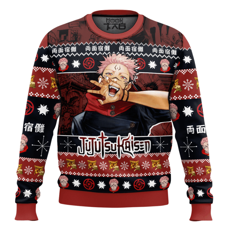 Hooktab Sukuna Jujutsu Kaisen Ugly Sweater