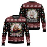 Hooktab Sukuna Santa Jujutsu Kaisen Ugly Christmas Sweater