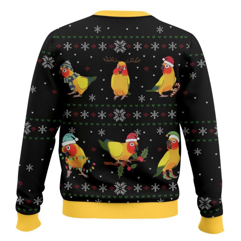 Hooktab Sun Conure Ugly Christmas Sweater Hooktab Sun Conure Ugly Christmas Sweater