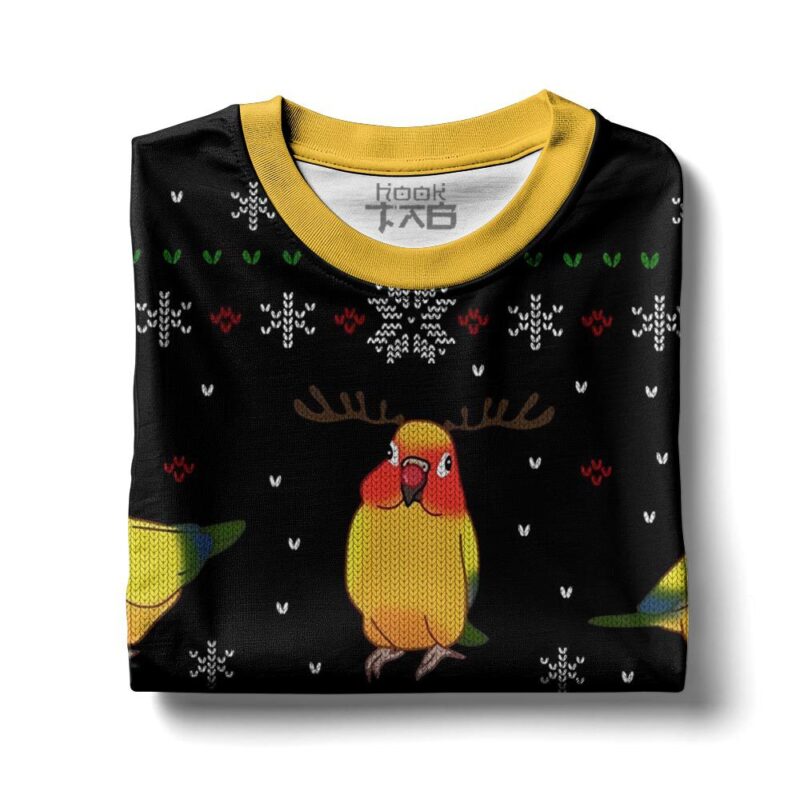 Hooktab Sun Conure Ugly Christmas Sweater Hooktab Sun Conure Ugly Christmas Sweater