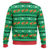 Hooktab Super Cat Riding Pizza Ugly Christmas Sweater