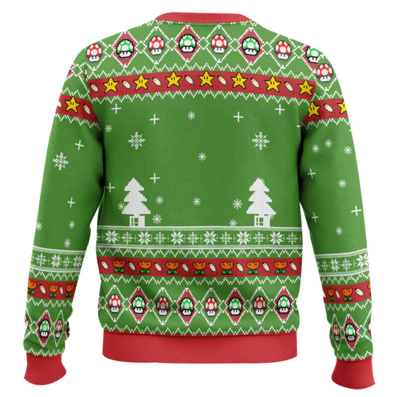 Hooktab Super Mario 1-up Ugly Christmas Sweater Hooktab Super Mario 1-up Ugly Christmas Sweater