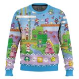 Hooktab Super Mario Adventure Ugly Christmas Sweater