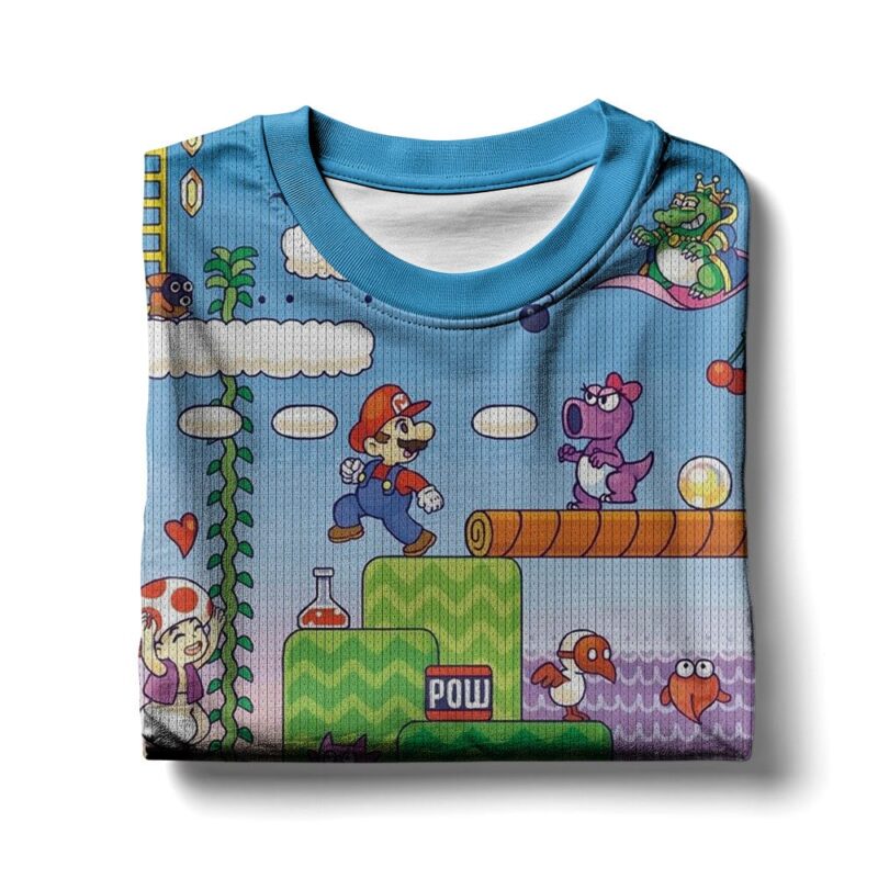 Hooktab Super Mario Adventure Ugly Christmas Sweater Hooktab Super Mario Adventure Ugly Christmas Sweater