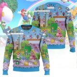 Hooktab Super Mario Adventure Ugly Christmas Sweater