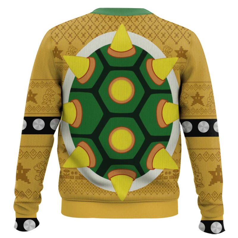 Hooktab Super Mario Bowser Cosplay Ugly Christmas Sweater Hooktab Super Mario Bowser Cosplay Ugly Christmas Sweater