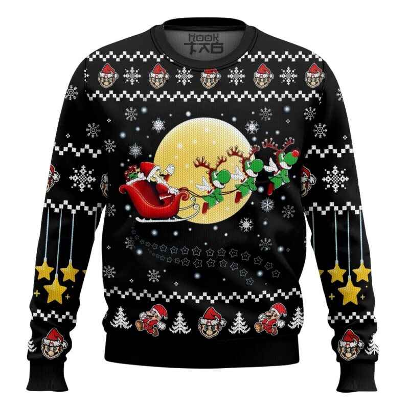 Hooktab Super Mario Santa Ugly Christmas Sweater