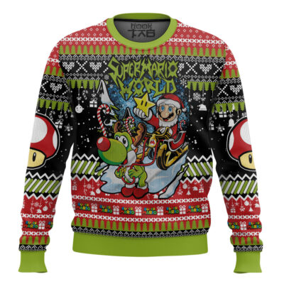 Hooktab Super Mario World Ugly Christmas Sweater
