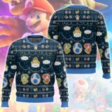 Hooktab Super Mario Yoshi And Bowser Ugly Christmas Sweater