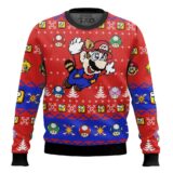 Hooktab Super Raccoon Mario Ugly Christmas Sweater