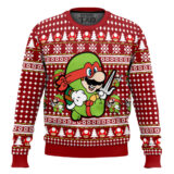 Hooktab Super Ralph Bro Mario Ugly Christmas Sweater