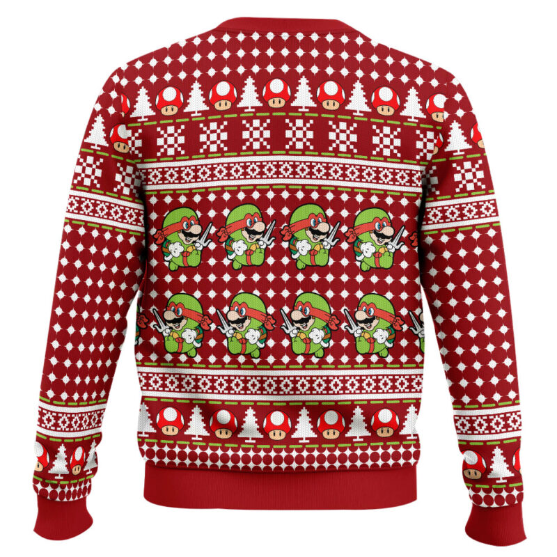 Hooktab Super Ralph Bro Mario Ugly Christmas Sweater Hooktab Super Ralph Bro Mario Ugly Christmas Sweater
