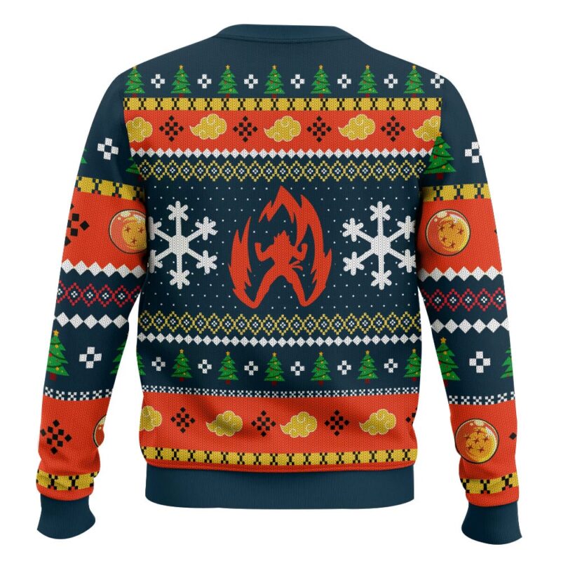 Hooktab Super Saiyan Dragon Ball Ugly Christmas Sweater Hooktab Super Saiyan Dragon Ball Ugly Christmas Sweater