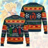 Hooktab Super Saiyan Dragon Ball Ugly Christmas Sweater