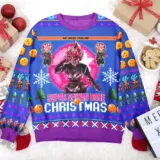 Hooktab Super Saiyan Rose Christmas Dragon Ball Ugly Christmas Sweater