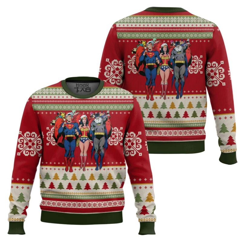 Hooktab Super Santa Ugly Christmas Sweater Hooktab Super Santa Ugly Christmas Sweater