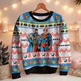 Hooktab Superman And Batman Ugly Christmas Sweater