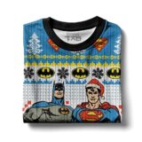 Hooktab Superman And Batman Ugly Christmas Sweater