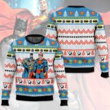 Hooktab Superman And Batman Ugly Christmas Sweater