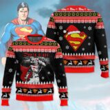 Hooktab Superman Santa Claus Ugly Christmas Sweater