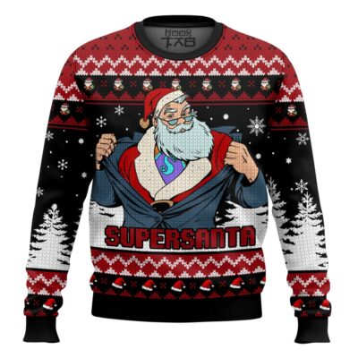 Hooktab Supersanta Ugly Christmas Sweater