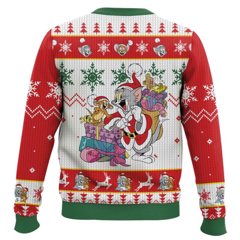 Hooktab Surprise! Tom And Jerry Ugly Christmas Sweater Hooktab Surprise! Tom And Jerry Ugly Christmas Sweater
