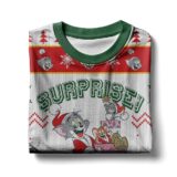 Hooktab Surprise! Tom And Jerry Ugly Christmas Sweater