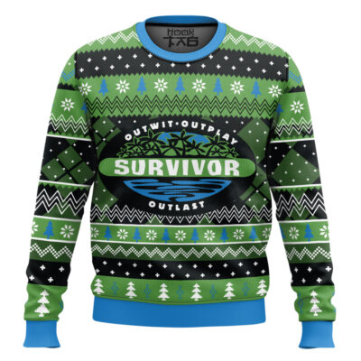 Hooktab Survivor Ugly Christmas Sweater