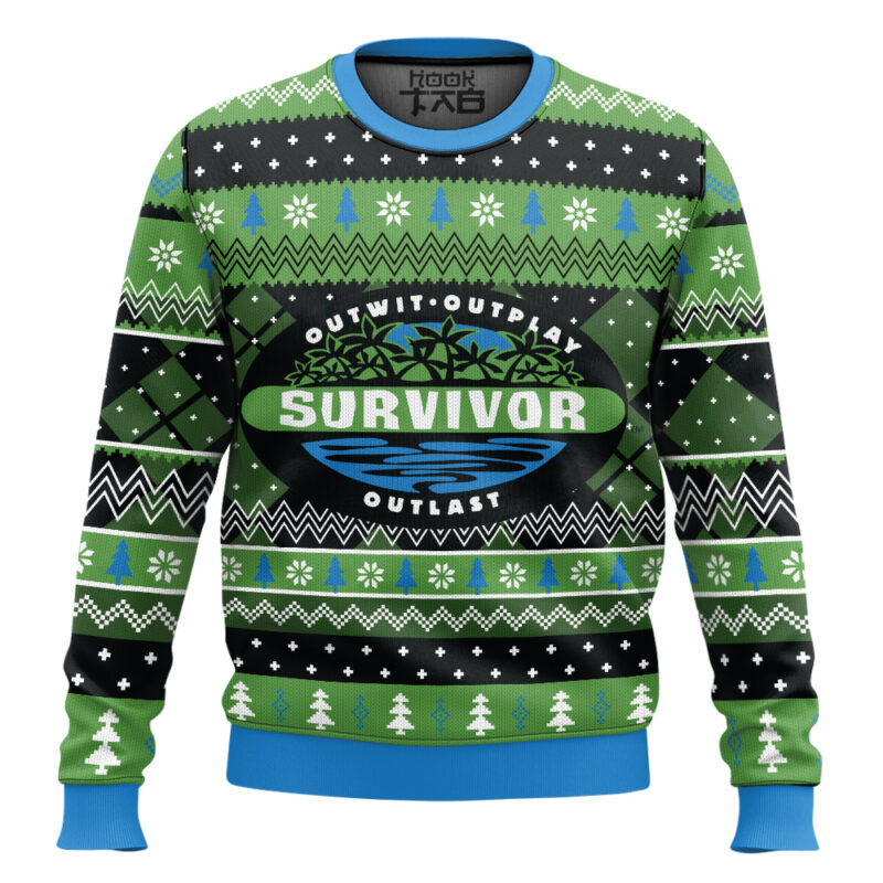 Hooktab Survivor Ugly Christmas Sweater