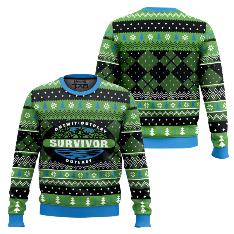 Hooktab Survivor Ugly Christmas Sweater Hooktab Survivor Ugly Christmas Sweater