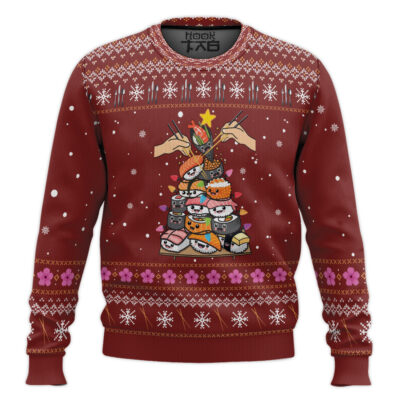 Hooktab Sushi Tree Ugly Christmas Sweater