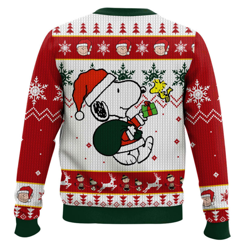 Hooktab Swag Santa Snoopy The Charlie Brown and Snoopy Show Ugly Christmas Sweater Hooktab Swag Santa Snoopy The Charlie Brown and Snoopy Show Ugly Christmas Sweater