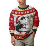 Hooktab Swag Santa Snoopy The Charlie Brown and Snoopy Show Ugly Christmas Sweater